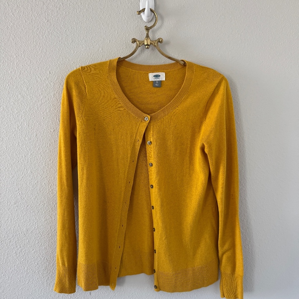 Old Navy Mustard Yellow Cardigan Sweater XS